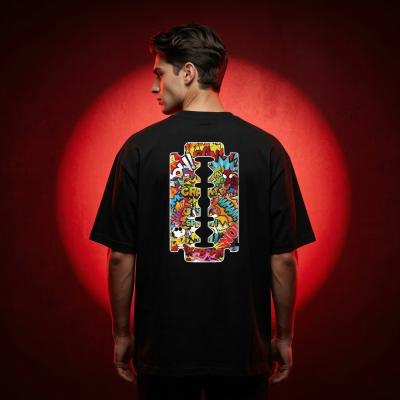 Men's Stylish Premium Drop Shoulder - Black